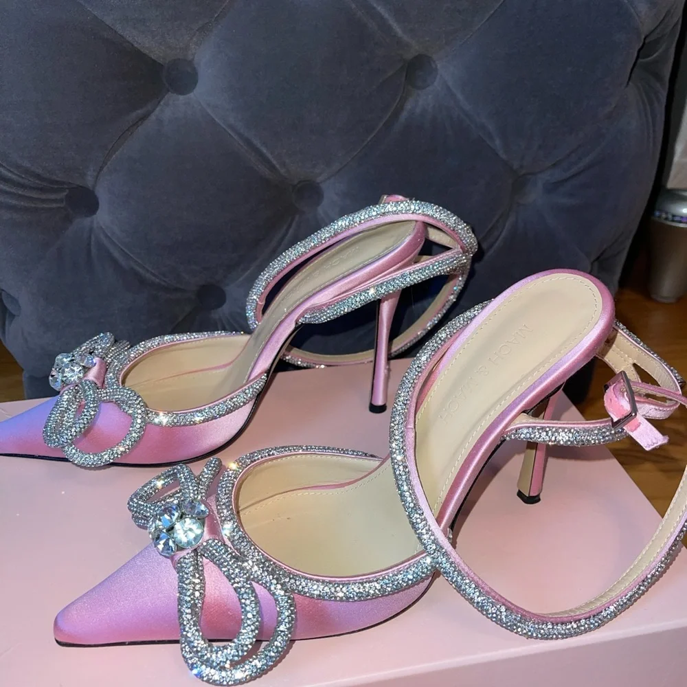 Authentic Mach & Mach pink heels - Picture 4 of 13